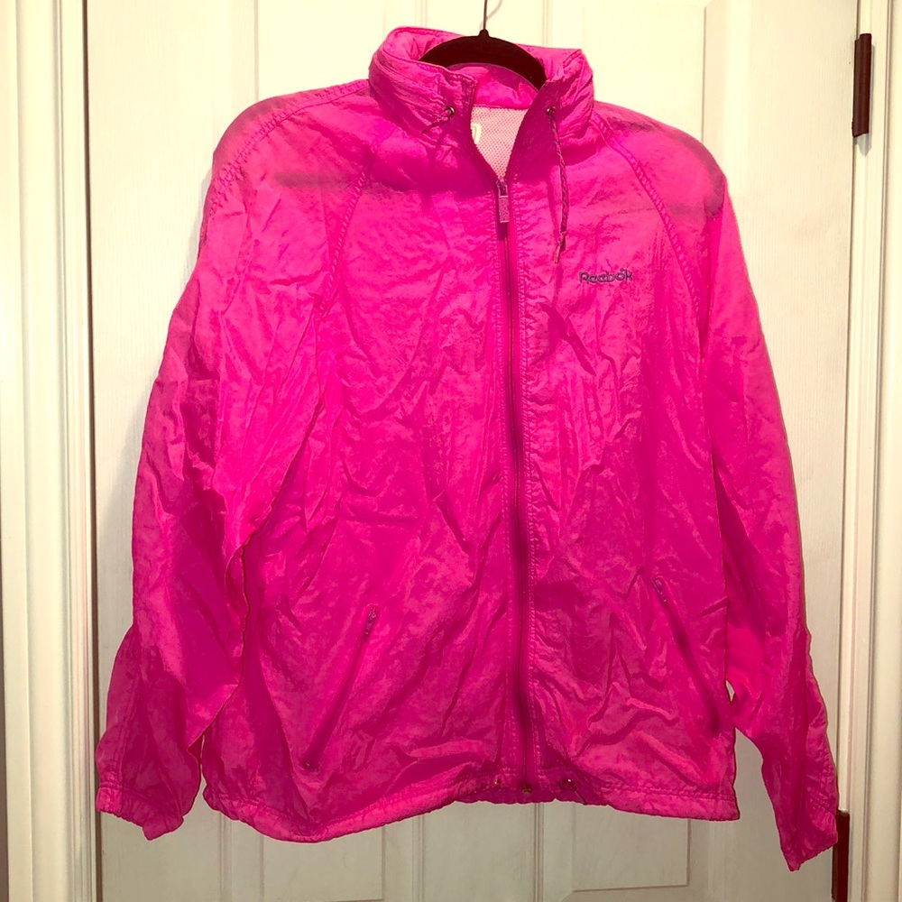 Vintage Reebok wind breaker jacket hot pink